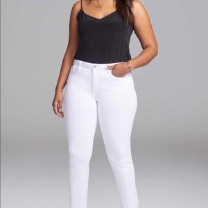NYDJ white Slim Straight Leg Jean PlusSize